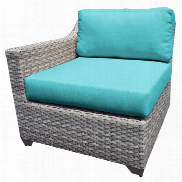 Tkc Fairmont Right Arm Patio Chair In Turquoise