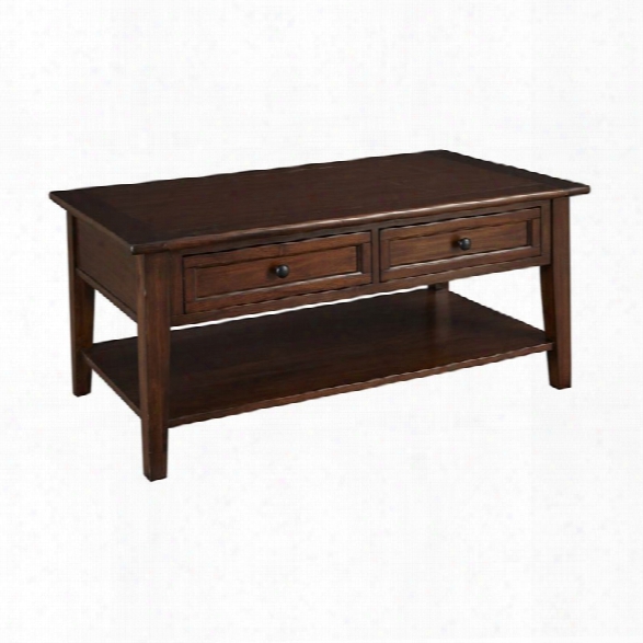 A-america Westlake 2 Drawer Coffee Table In Cherry Brown