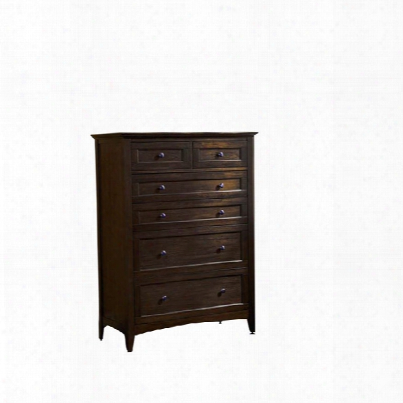 A-america Westlake 6 Drawer Chest In Dark Mahogany