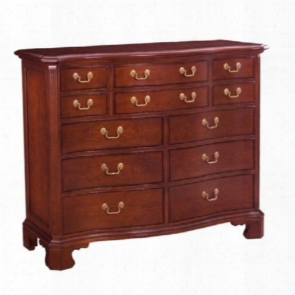 American Drew Cherry Grove 12 Drawer Double Dresser In Antique Cherry