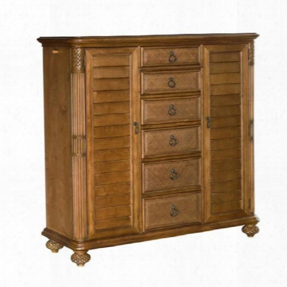 American Drew Grand Isle 6 Drawer Dressing Chest In Amber Finish