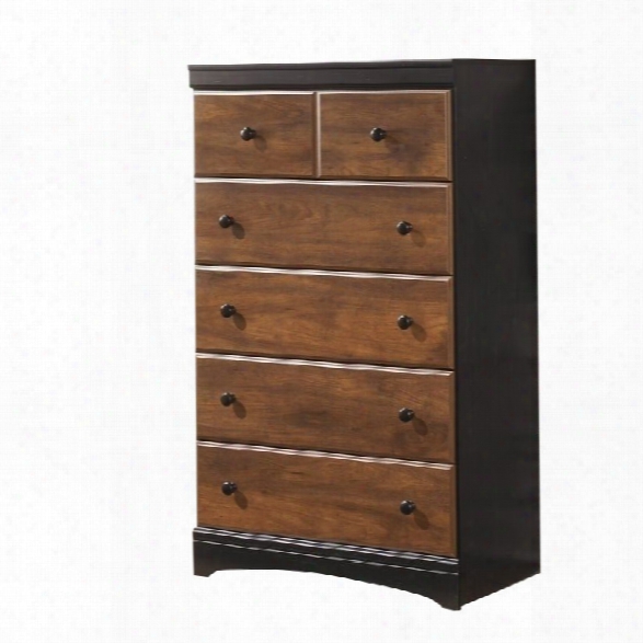 Ashley Aimwell 5 Drawer Wood Chest In Brown