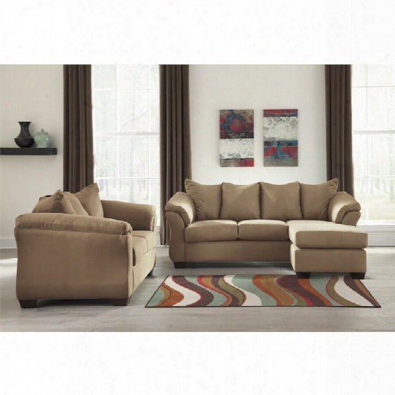 Ashley Darcy 2 Piece Sofa Set In Mocha