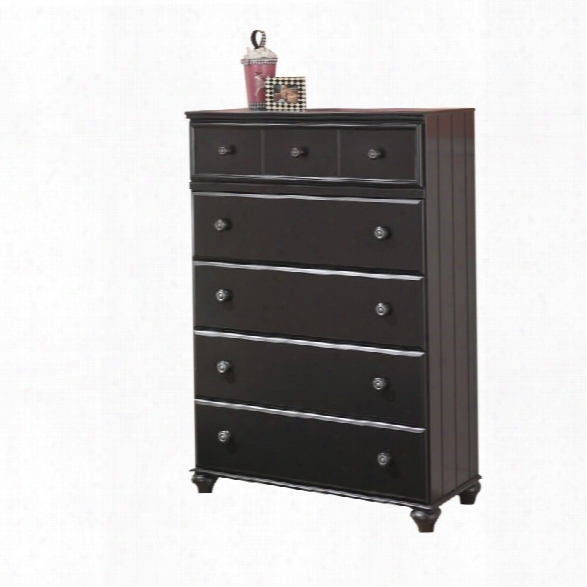 Ashley Jaidyn 5 Drawer Wood Chest In Black