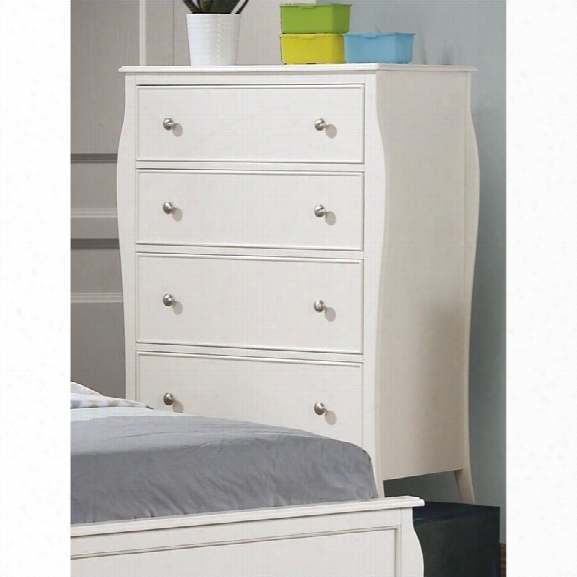 Coaster Dominique 4 Drawer Chest In White Finish