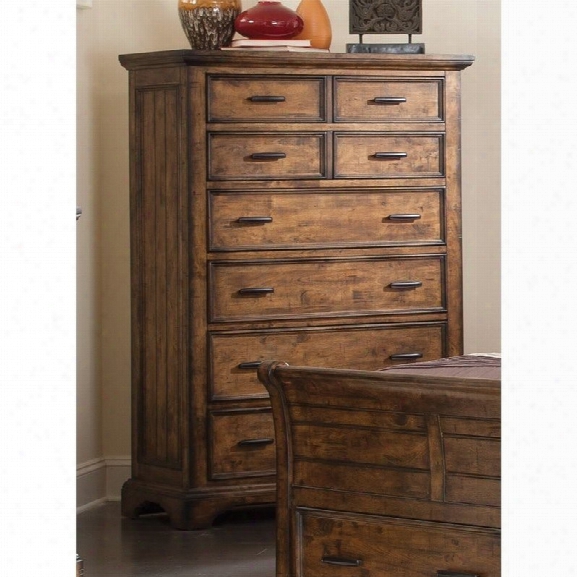 Coaster Elk Grove 6 Drawer Chest In Vintage Bourbon