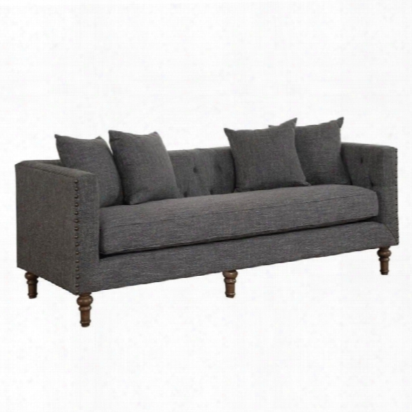 Coaster Ellery Upholstered Sofa In Gray