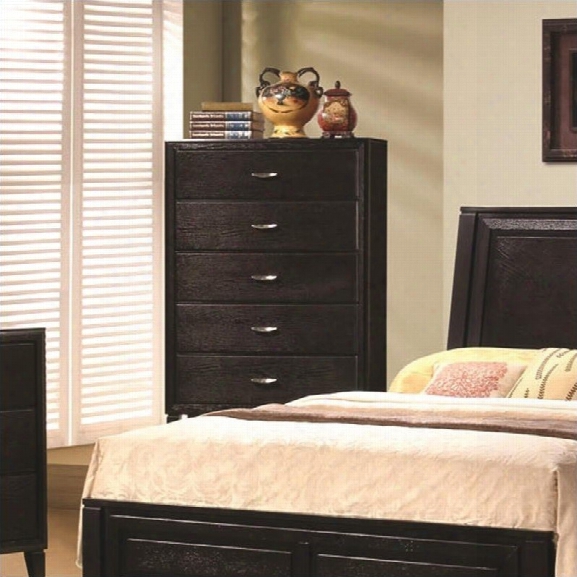 Coaster Nacey 5 Drawer Chest In Brown Black Stain