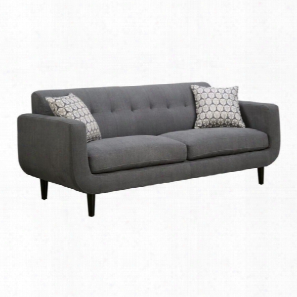 Coaster Stansall Upholstered Modern Sofa In Gray