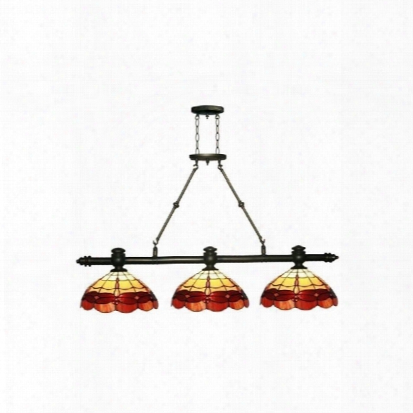 Dale Tiffany Groveland 3 Light Dragonfly Island Fixture