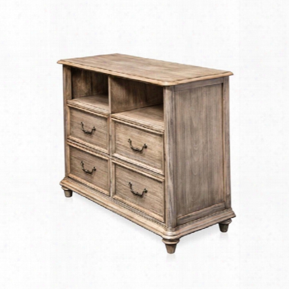 Furniture Of America Bartrand 4 Drawer Media Chest In Castle Gray