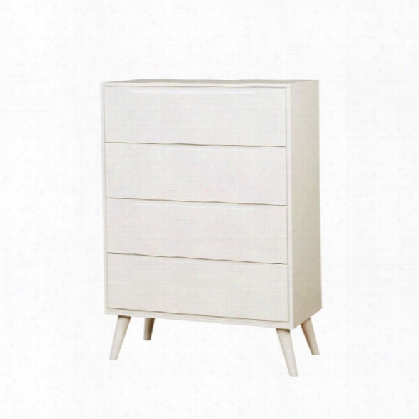 Furniture Of America Farrah 4 Drawer Chest In White