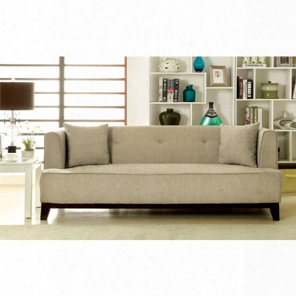 Furniture Of America Waylin Tufted Fabric Sofa In Beige