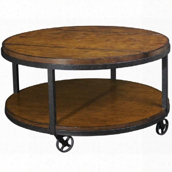 Hammary Baja Round Cocktail Table In Umber