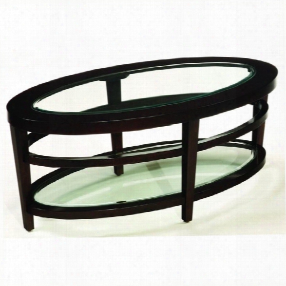 Hammary Urbana Oval Cocktail Table In Merlot