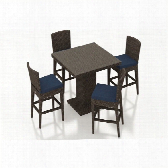 Harmonia Living Arden 5 Piece Pub Set In Spectrum Indigo