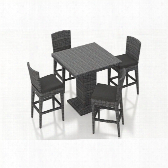 Harmonia Living District 5 Piece Pub Set In Canvas Charcoal