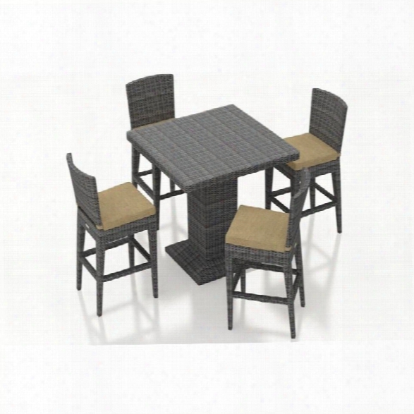 Harmonia Living District 5 Piece Pub Set In Heather Beige