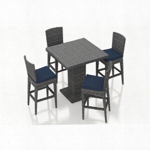 Harmonia Living District 5 Piece Pub Set In Spectrum Indigo