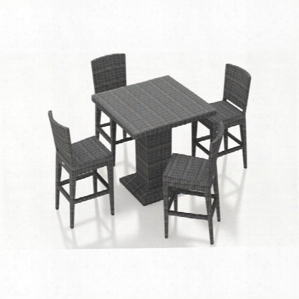 Harmonia Living District 5 Piece Pub Set In Textured Slate