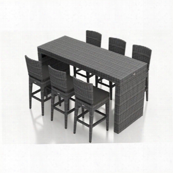 Harmonia Living District 7 Piece Pub Set In Canvas Charcoal