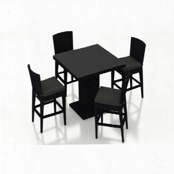 Harmonia Living Urbana 5 Piece Pub Set In Canvas Charcoal