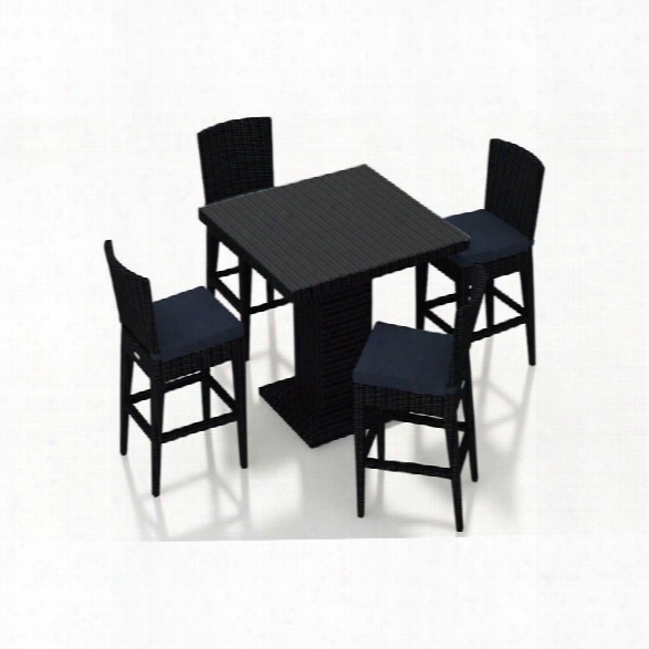 Harmonia Living Urbana 5 Piece Pub Set In Spectrum Inddigo