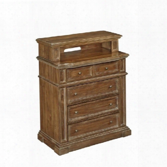 Home Styles Americana Media Chest In Natural Acacia