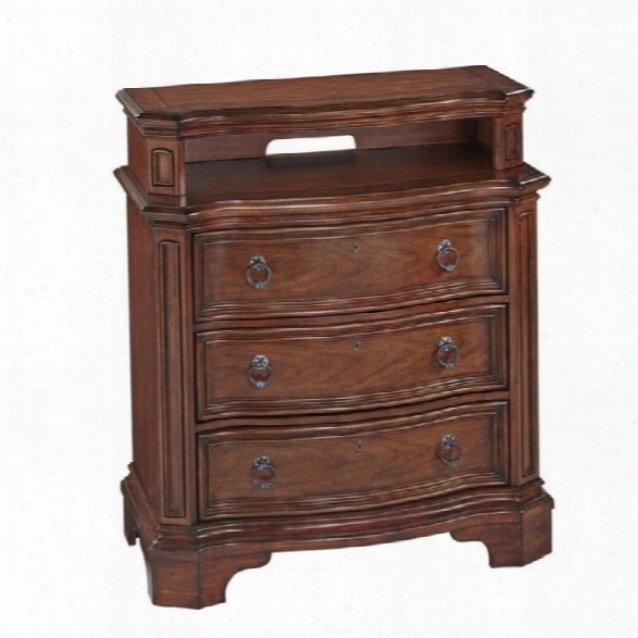 Home Styles Santiago Three Drawer Media Chest In Cognac