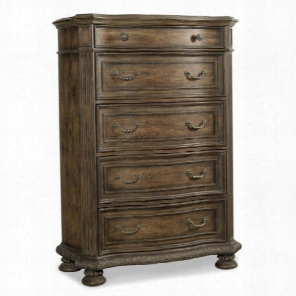 Hooker Furniture Rhapsody 5-drawer Chest In Rustic Walnut