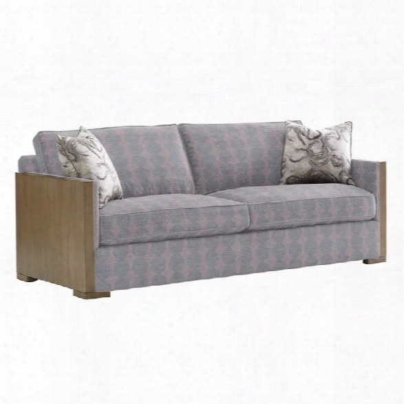 Lexington Shadow Play Delshire Sofa In Geometric Blue Aqua