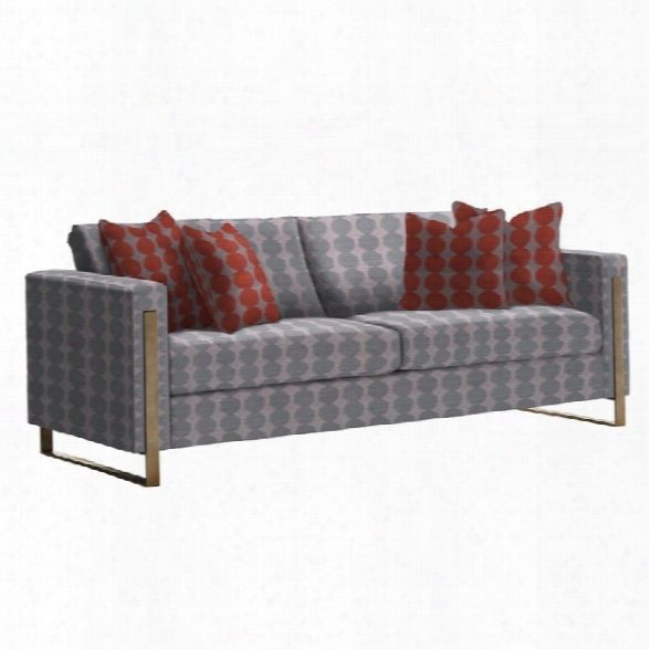 Lexington Shadow Play Nob Hill Sofa In Geometric Blue Aqua