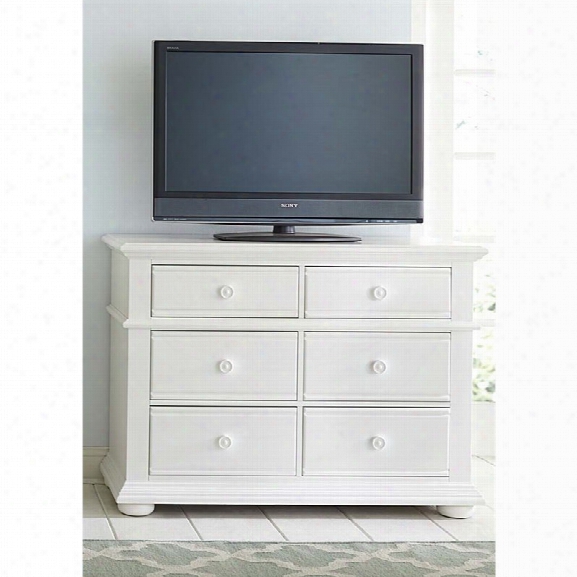 Liberty Furniture Summer House I 6 Drawer Media Chest In Oyster White