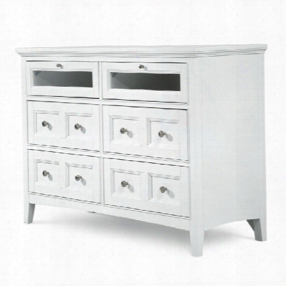 Magnussen Kentwood 6 Drawer Media Chest In Painted White Finish