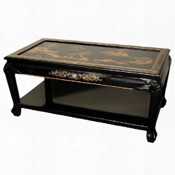 Oriental Furniture Coffee Table In Black