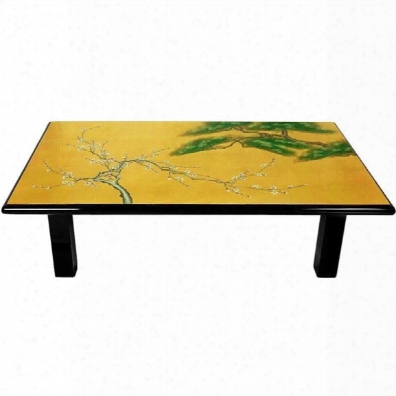 Oriental Furniture Coffee Table In Gold