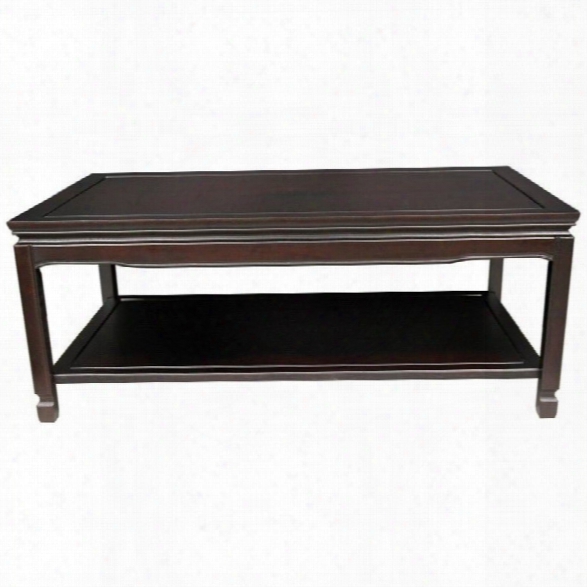 Oriental Furniture Qing Coffee Table In Rosewood