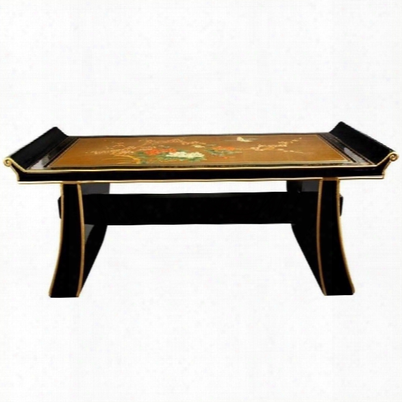 Oriental Furniture Shinto Coffee Table In Gold