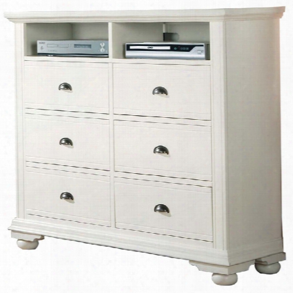 Picket House Furnishings Addison 6 Drawer Media Chest In White