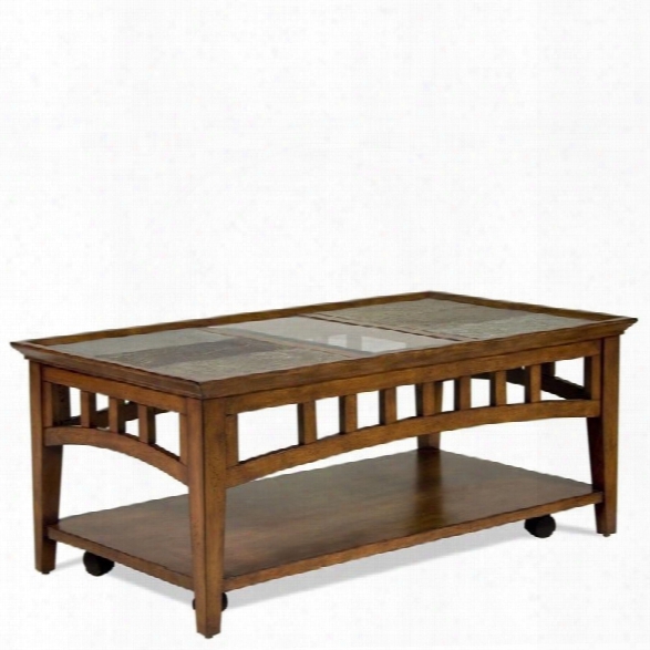 Riverside Andorra Rectangular Coffee Table In Eden Burnished Cherry