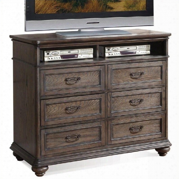 Riverside Furniture Belmeade Entertainment Media Chest In Old World Oak