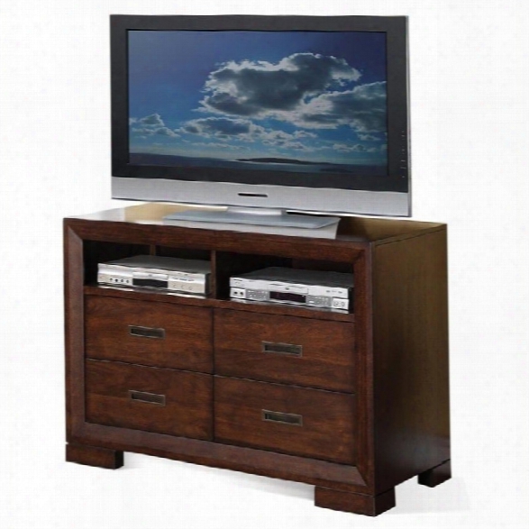 Riverside Furniture Riata Media Chest In Warm Walnut