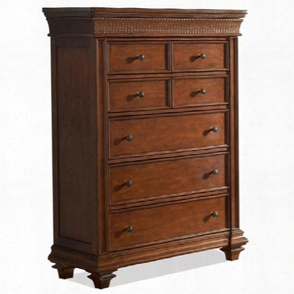 Riverside Furniture Windward Bay Chest In Warm Rum