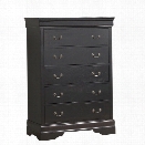 Coaster Louis Philippe 5 Drawer Chest in Black