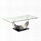 Furniture of America Suse Coffee Table in Satin Plated