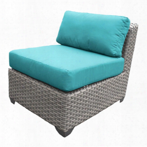 Tkc Florence Armless Patio Chair In Turquoise (set Of 2)