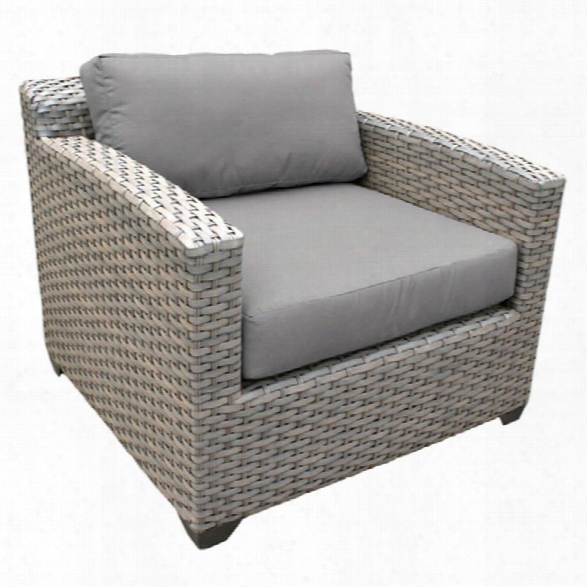 Tkc Florence Patio Wicker Club Chair In Gray