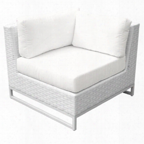 Tkc Miami Corner Patio Chair In White (set Of 2)