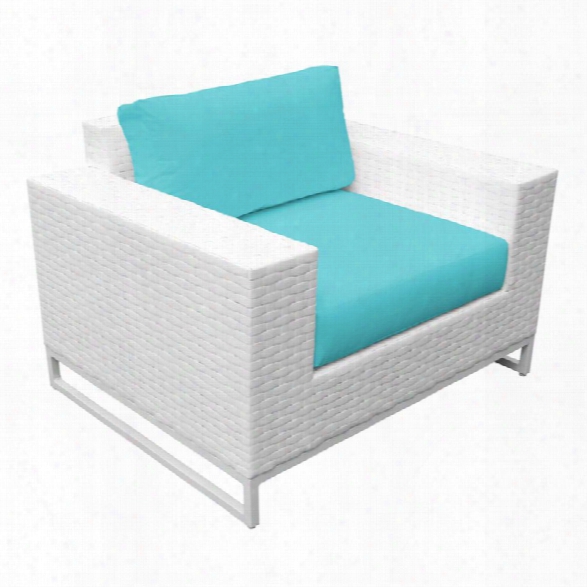 Tkc Miami Patio Wicker Club Chair In Turquoise