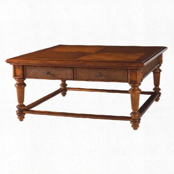 Tommy Bahama Home Island Estate Boca Square Wood Coffee Table In Plantation